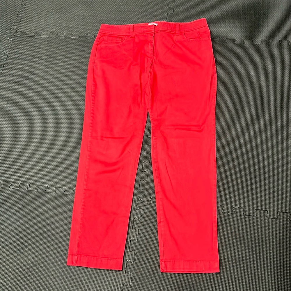 NEW YORK AND COMPANY size 4 red stud/sparkle back pockets pant